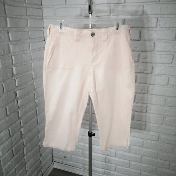 Denver Hayes Ladies Size 6 Light Pink Mid Rise Straight Leg Mia Capri Pants - Picture 1 of 8